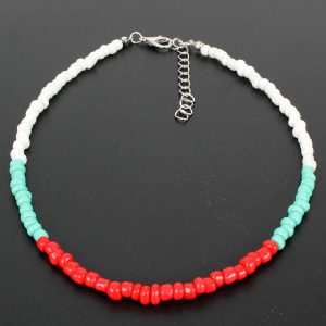 Choker de chaquiras tres tonos