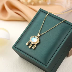 Cadena Dorada Azul cielo