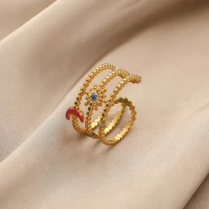 Anillo Esférica Dorada