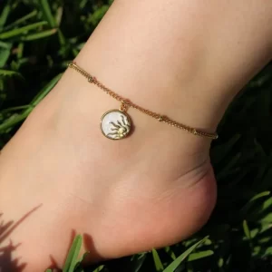 Tobillera sol sobre nacar