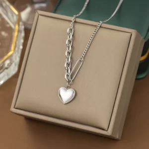 Collar Eslabones Plateados