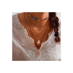 Collar Estrellas De Mar Con Chaquiras