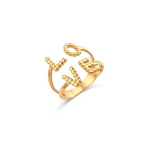 Anillo Ajustable Amor Dorado