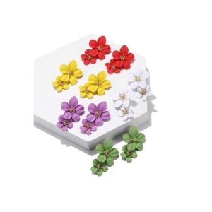 Aretes flor Doble capa