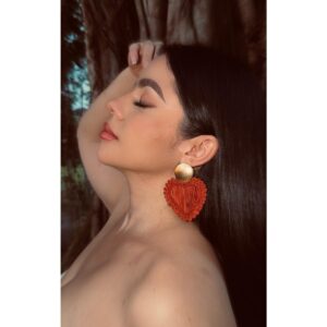 Aretes Corazón Rojo