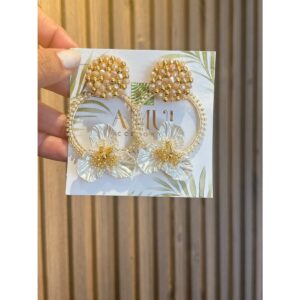 Aretes flor Nácar